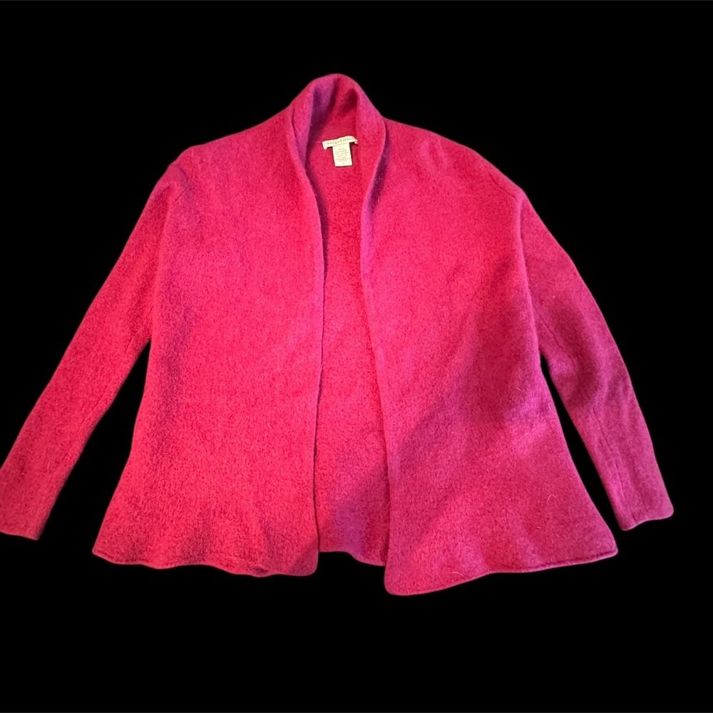 White + Warren Rich plum Cashmere Cardigan
